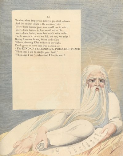 Youngs Night Thoughts, Pagina 63, Deze Koning van de Verschrikking is de Prins van de Vrede door William Blake
